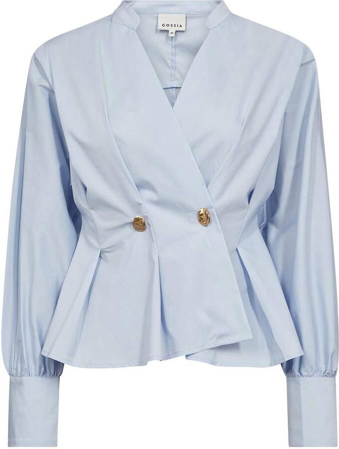 Gossia blouse met peplum lichtblauw