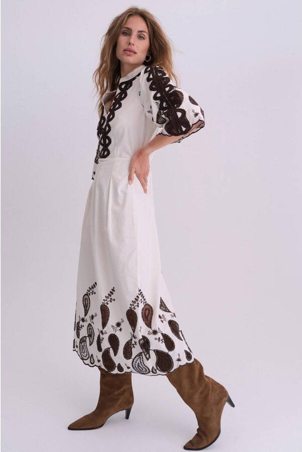 Gossia blousejurk broderie ecru - Foto 3