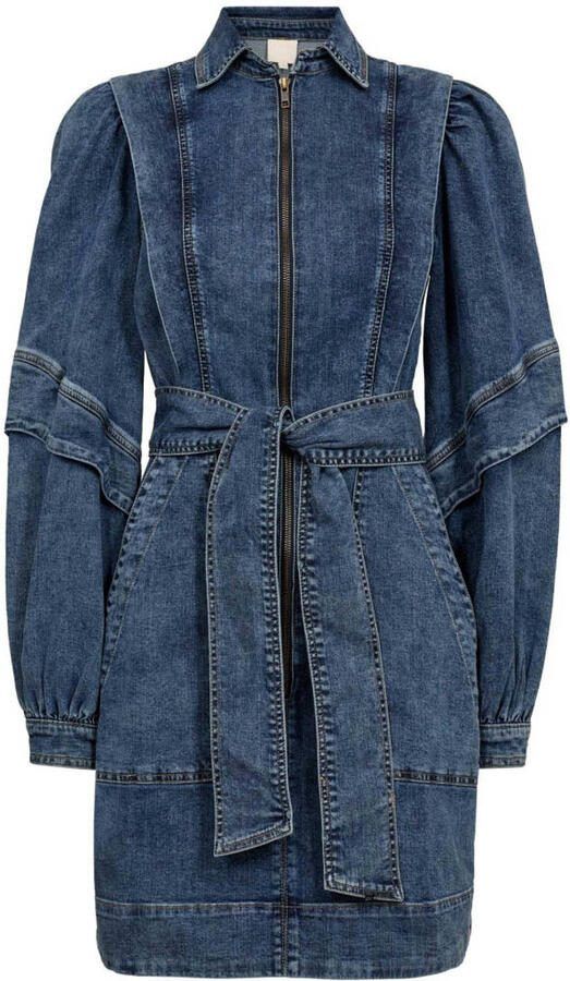 Gossia denim midi jurk dark blue denim
