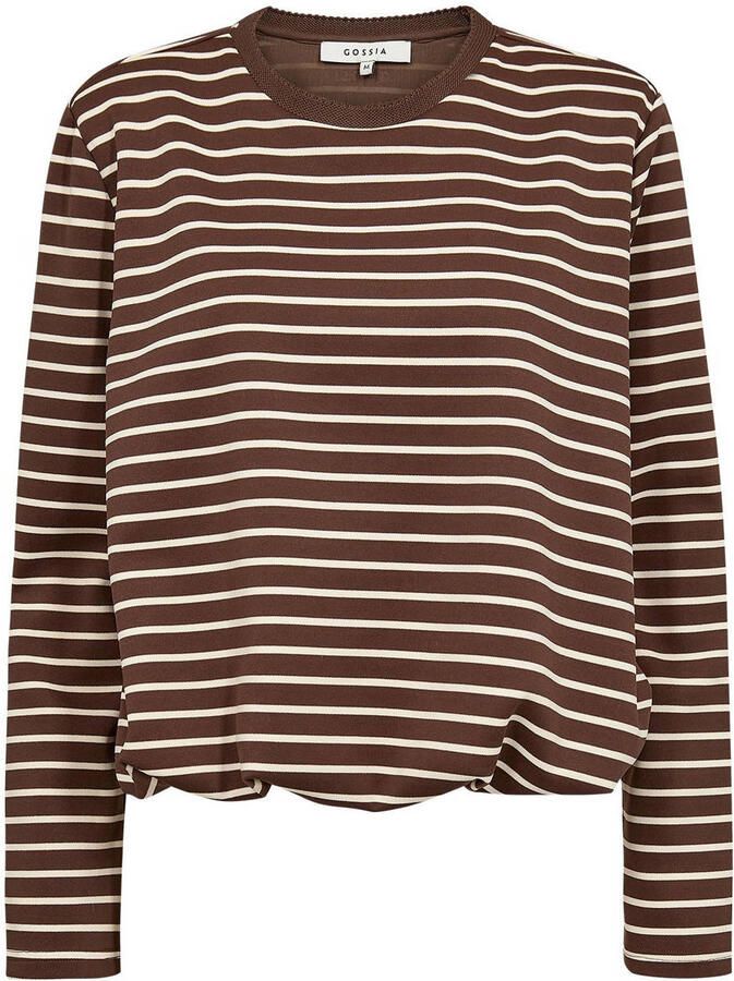 Gossia gestreept T-shirt bruin