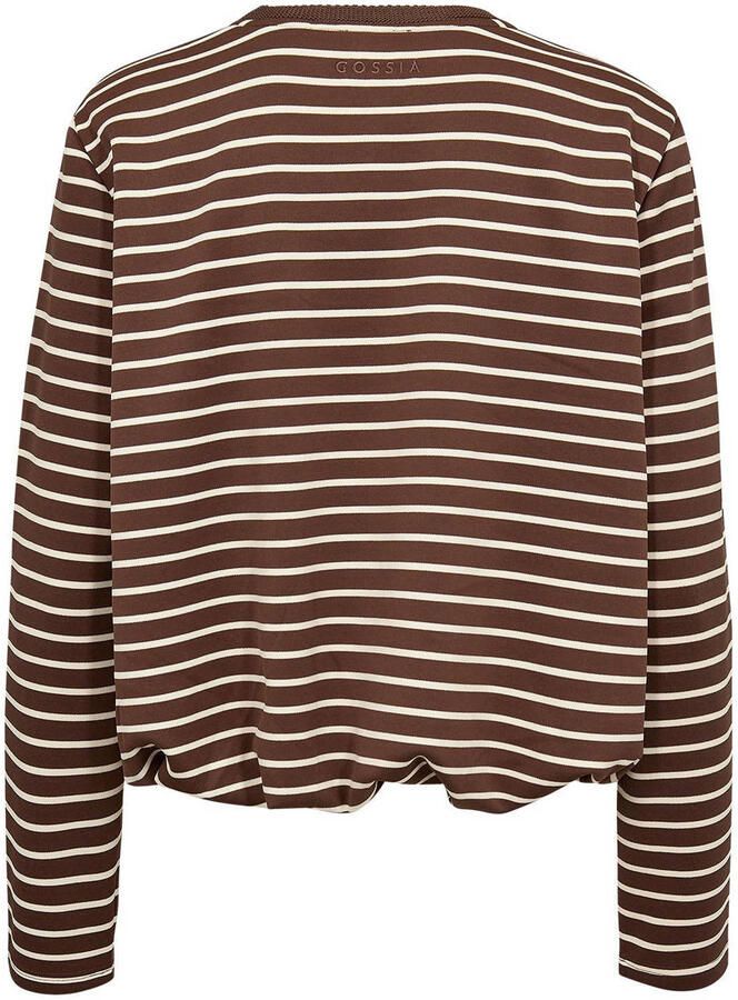 Gossia gestreept T-shirt bruin