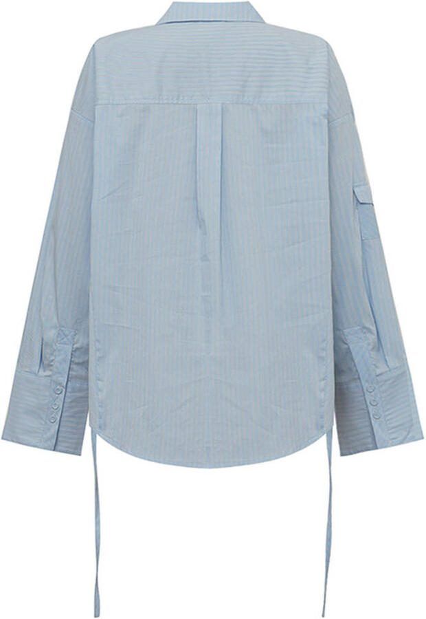 Gossia gestreepte blouse lichtblauw - Foto 2