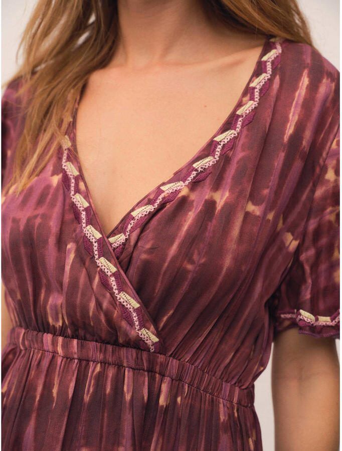 Gossia maxi jurk donkerrood - Foto 2