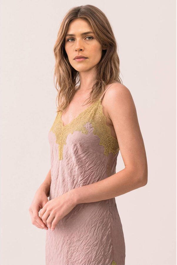 Gossia midi jurk oudroze - Foto 2