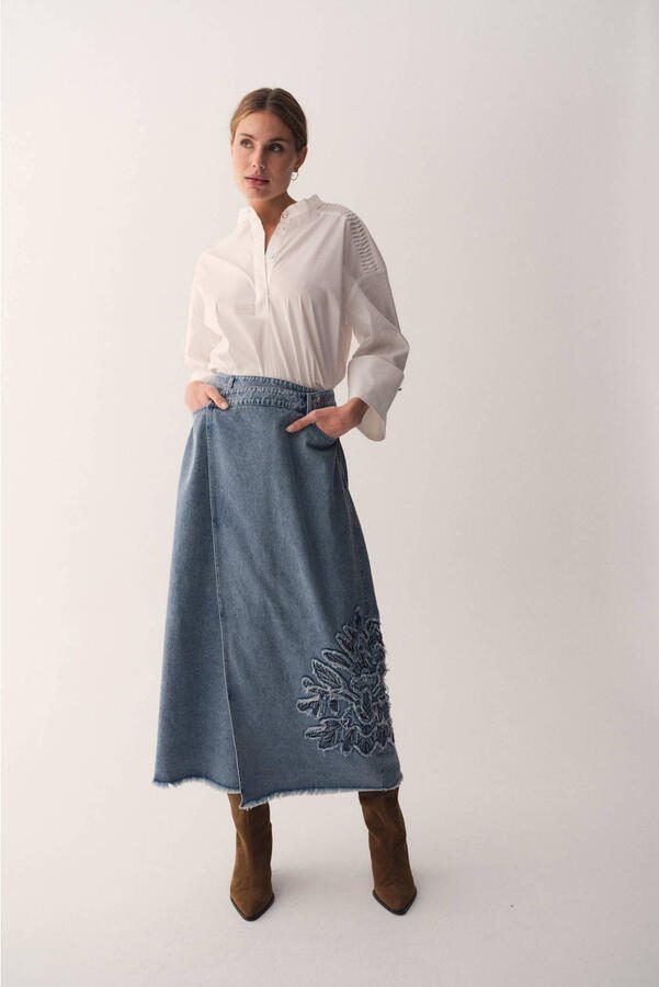 Gossia spijkerrok medium blue denim