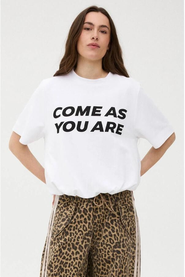 Gossia T-shirt met print ecru