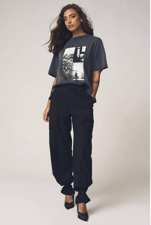 Gossia T-shirt met print grijs - Foto 3