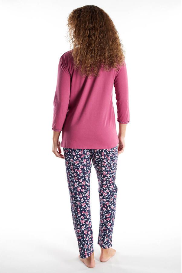 Götzburg pyjama Carolina fuchsia donkerblauw - Foto 2