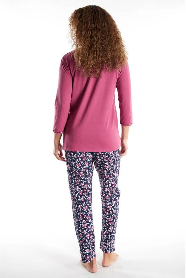 Götzburg pyjama Carolina fuchsia donkerblauw - Foto 2
