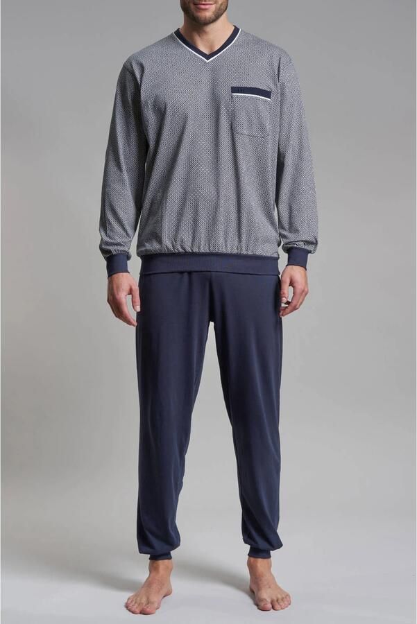 Götzburg pyjama donkerblauw wit - Foto 3