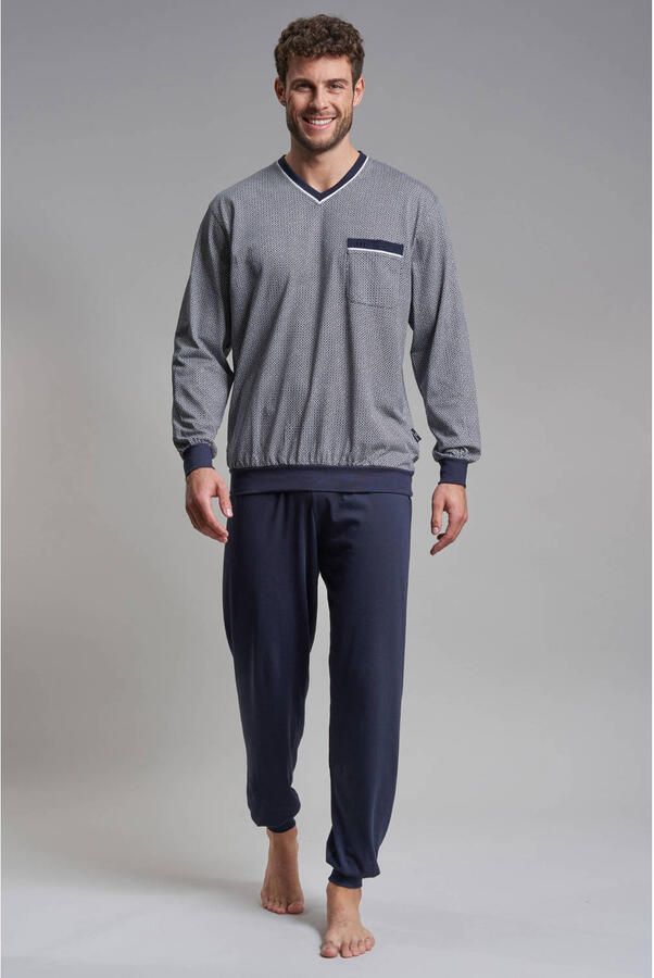 Götzburg pyjama donkerblauw wit - Foto 2