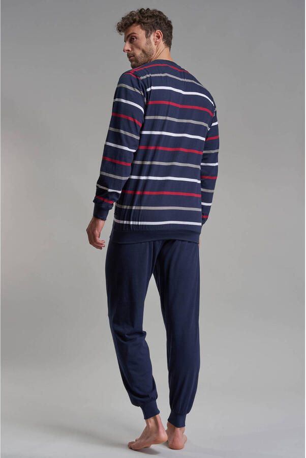Götzburg pyjama donkerblauw wit rood - Foto 2