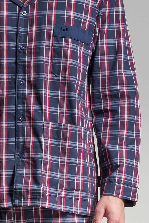 Götzburg pyjama donkerblauw wit rood - Foto 3