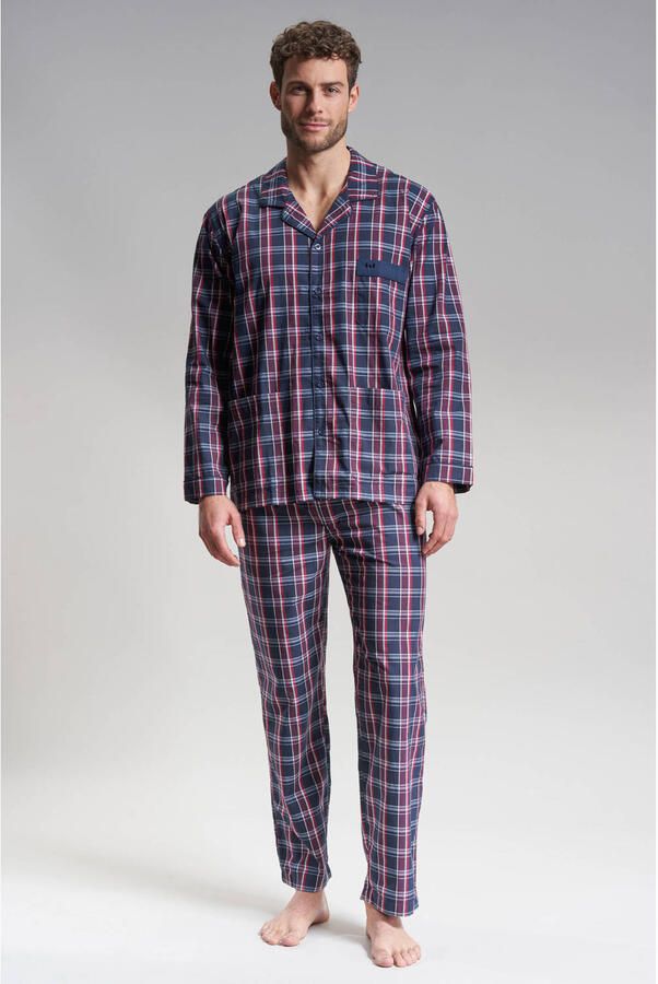 Götzburg pyjama donkerblauw wit rood - Foto 2