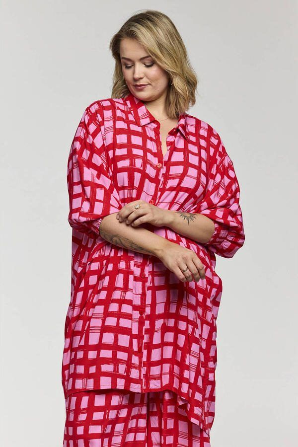 Gozzip geruit tuniek roze