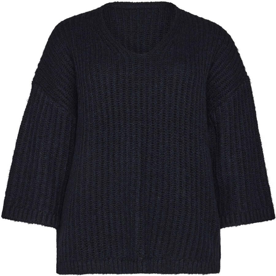 Gozzip Plus Size trui met wol donkerblauw - Foto 2
