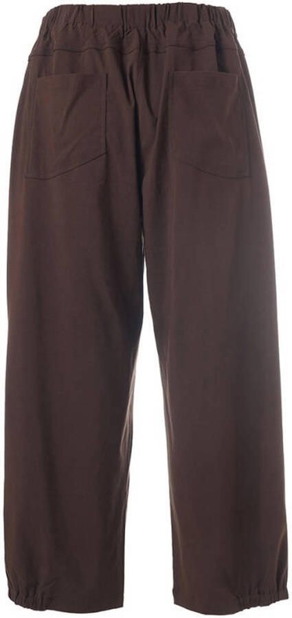 Gozzip Plus Size baggy cropped cargobroek bruin