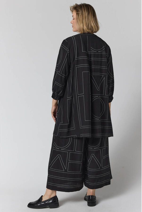 Gozzip Plus Size tuniek met print zwart wit - Foto 2