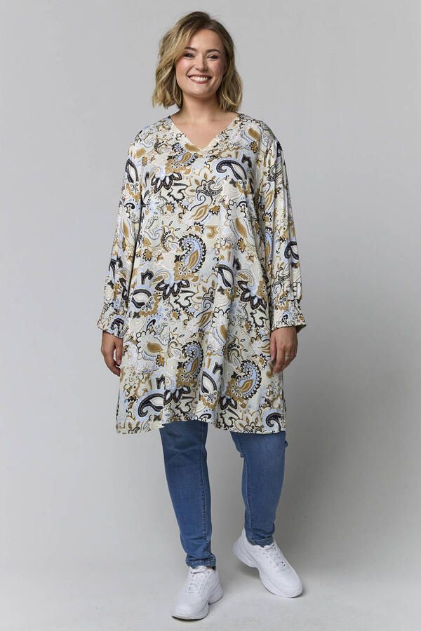 Gozzip tuniek Plus Size met paisley meerkleurig