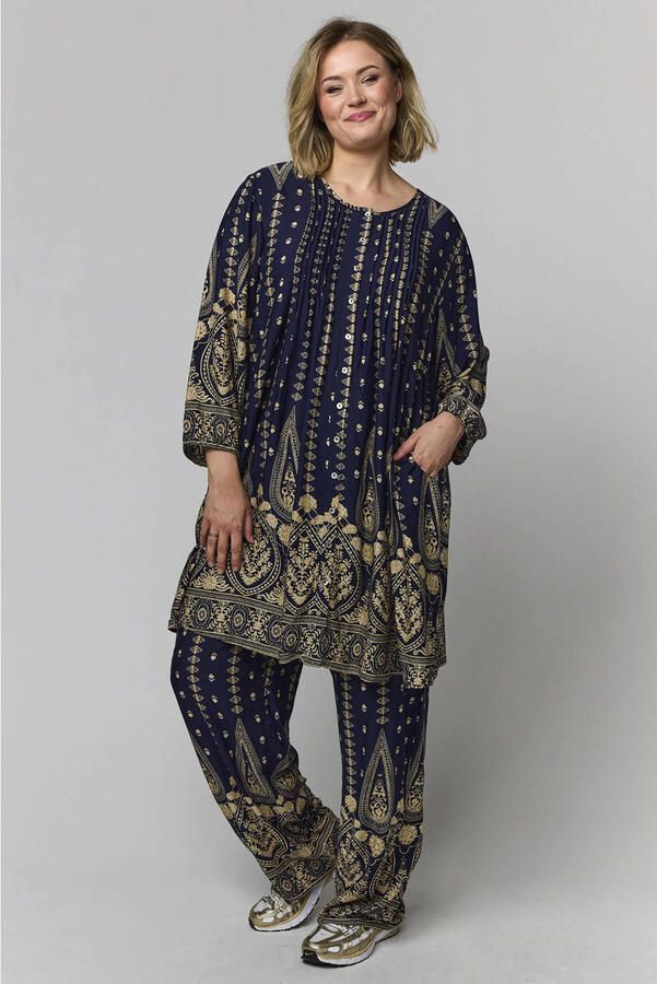 Gozzip tuniek Plus Size met print donkerblauw - Foto 2
