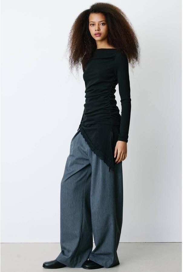 Grace & Mila asymmetrische top zwart - Foto 2