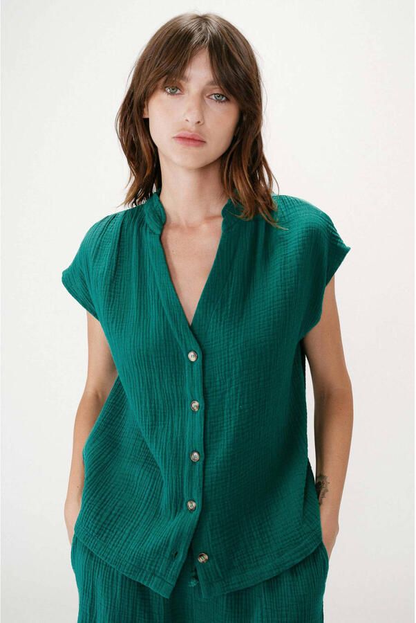 Grace & Mila blouse groen