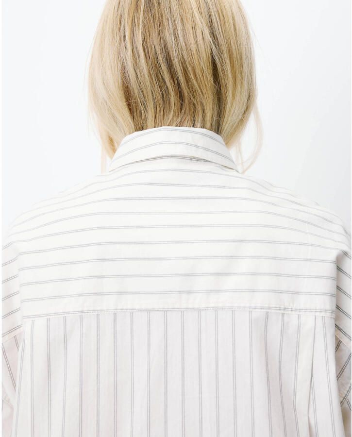 Grace & Mila blouse met krijtstreep ecru - Foto 2