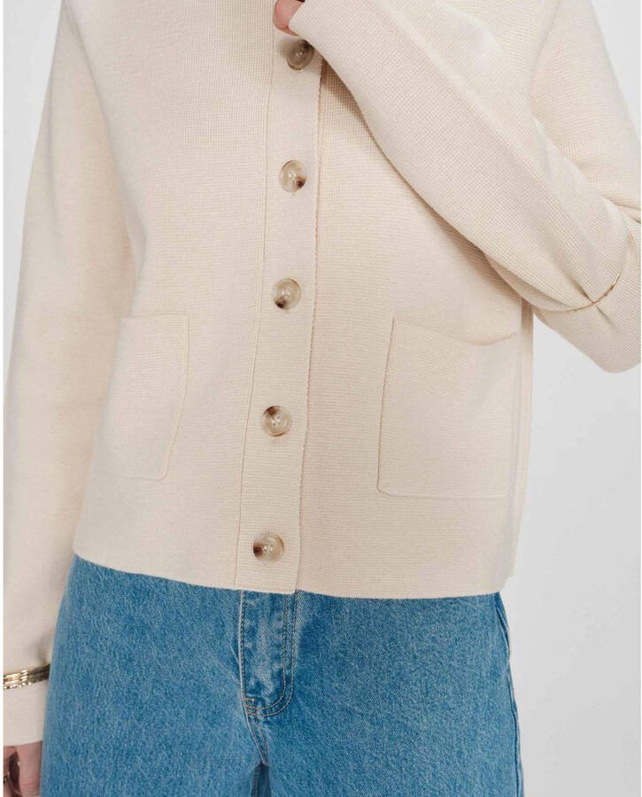 Grace & Mila gebreid vest crème