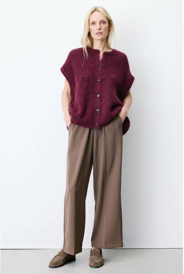 GRACE & MILA Dames Truien & Vesten Cardigan Bordeaux - Foto 6