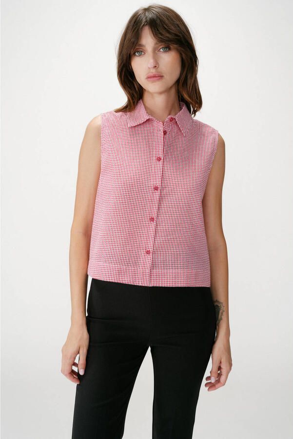 Grace & Mila geruit top rood