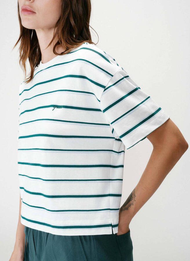 Grace & Mila gestreept T-shirt ecru