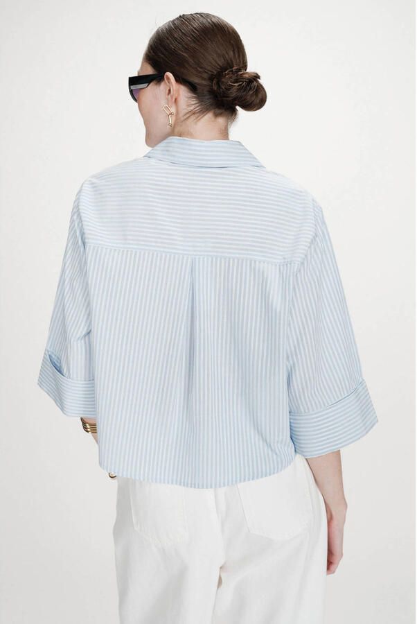 GRACE & MILA Dames Tops & T-shirts Ss2617082 Lichtblauw - Foto 7