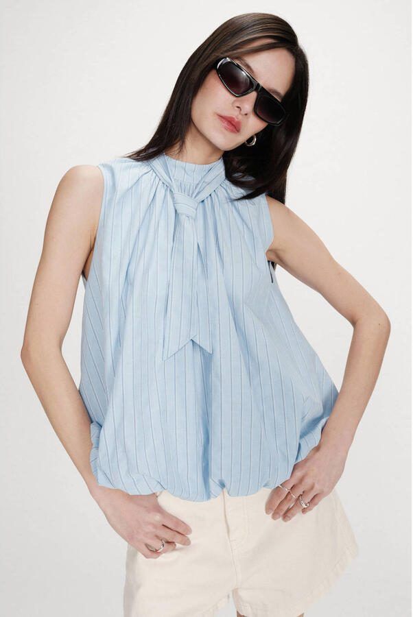 GRACE & MILA Dames Tops & T-shirts Ss2617111 Lichtblauw - Foto 5
