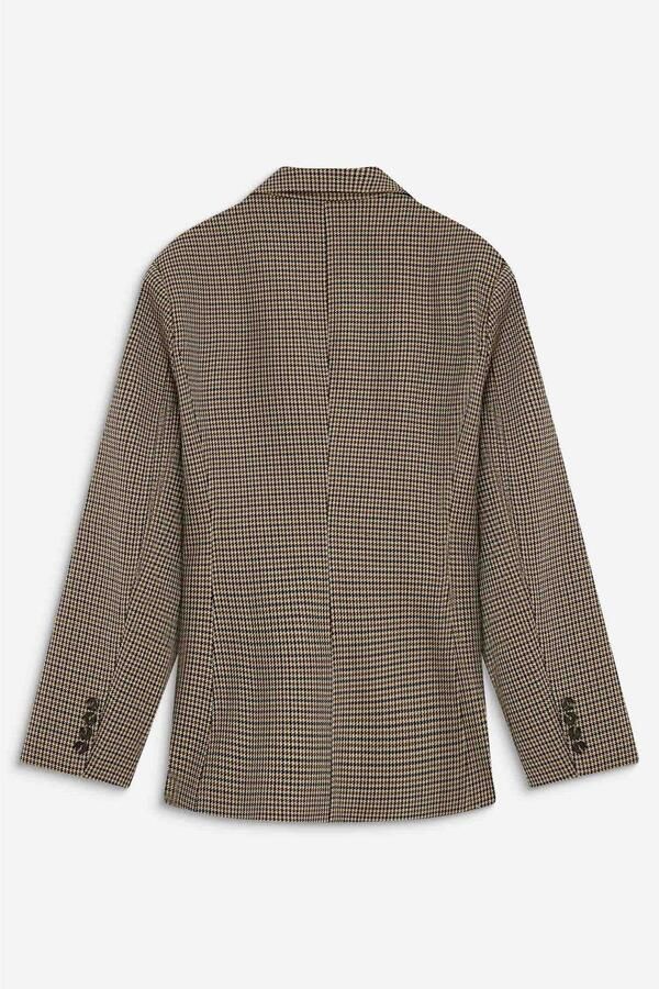 Grace & Mila getailleerde geruite blazer beige - Foto 2