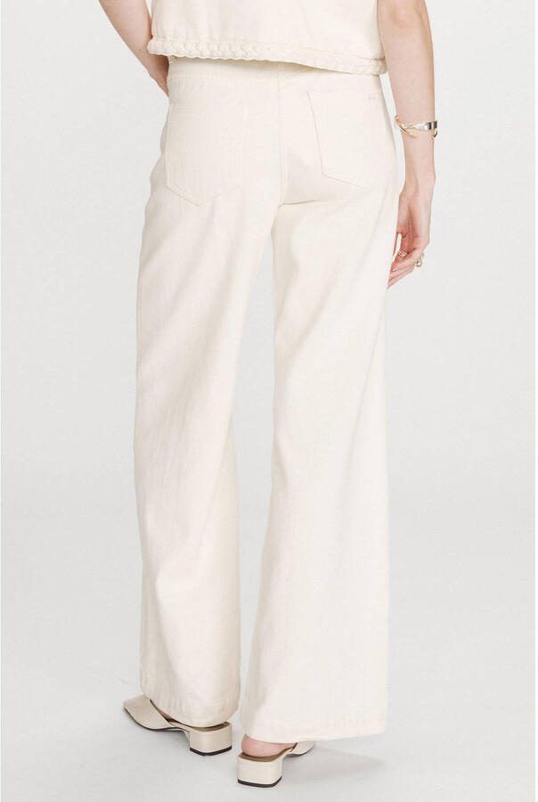 Grace & Mila high waist wide leg jeans crème