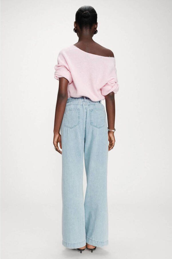 Grace & Mila high waist wide leg jeans light blue denim - Foto 2