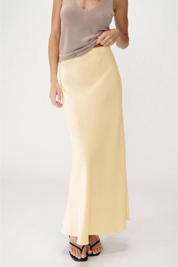 Grace & Mila maxi rok geel