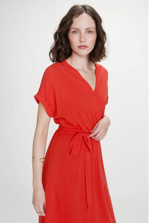 Grace & Mila midi jurk rood