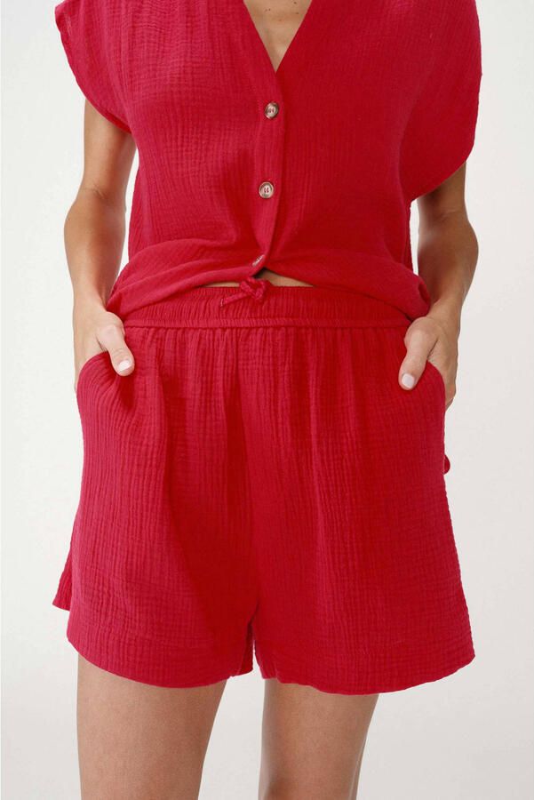Grace & Mila regular high waist casual short rood