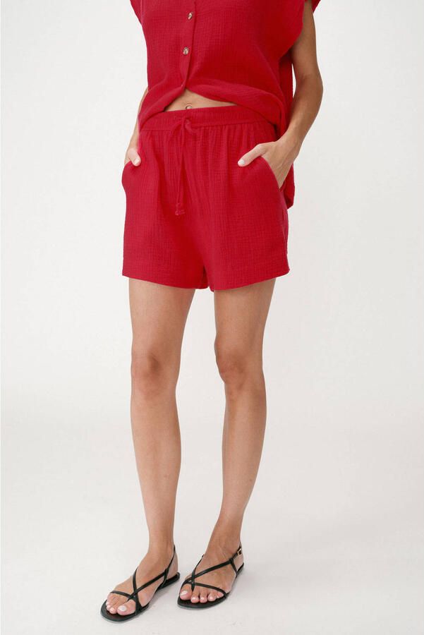 Grace & Mila regular high waist casual short rood - Foto 2