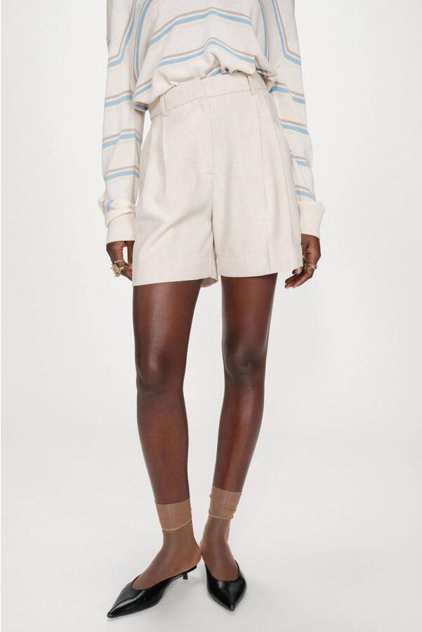 Grace & Mila regular waist bermuda short beige - Foto 4