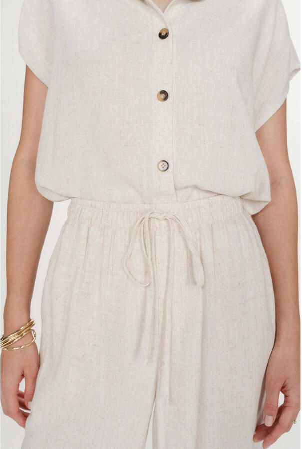 Grace & Mila relaxed regular waist casual broek beige - Foto 5