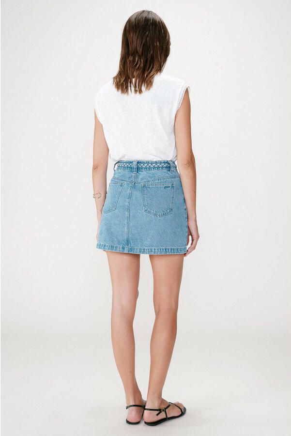 Grace & Mila spijkerrok light blue denim - Foto 3