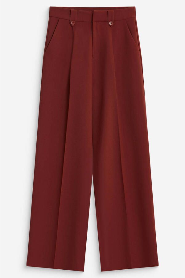 Grace & Mila straight leg broek donkerrood - Foto 3