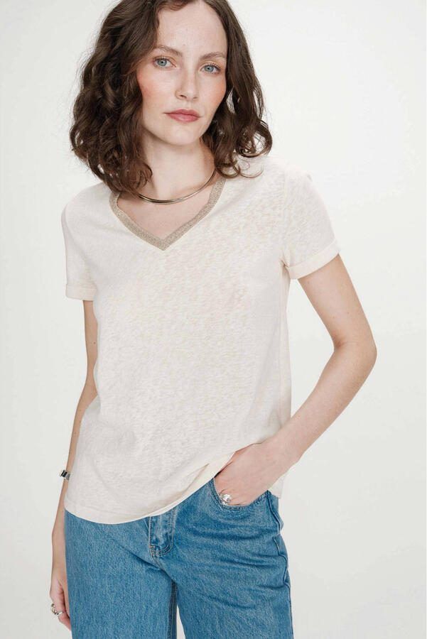GRACE & MILA Dames Tops & T-shirts Ss2617003 Beige - Foto 5