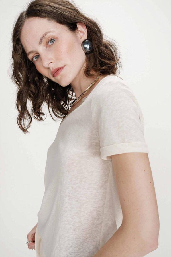 GRACE & MILA Dames Tops & T-shirts Ss2617003 Beige - Foto 6