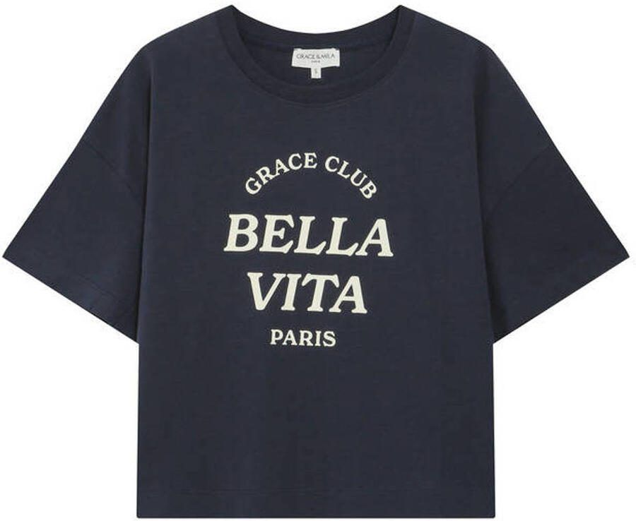 Grace & Mila T-shirt marineblauw - Foto 2