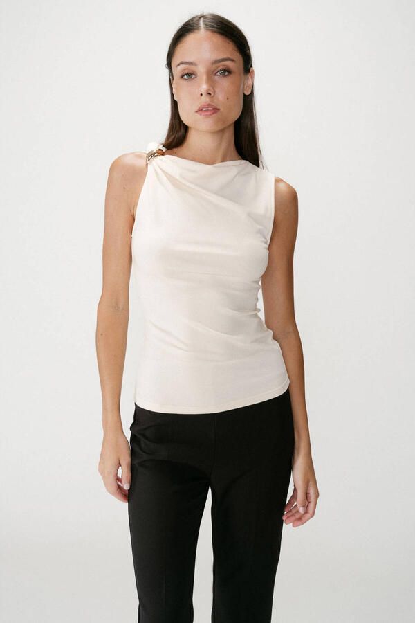 GRACE & MILA Dames Tops & T-shirts Ss2627046 Creme - Foto 5
