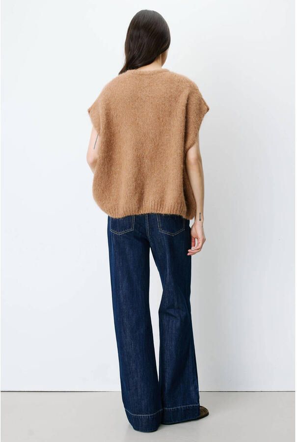 Grace & Mila wollen gebreid vest camel - Foto 2