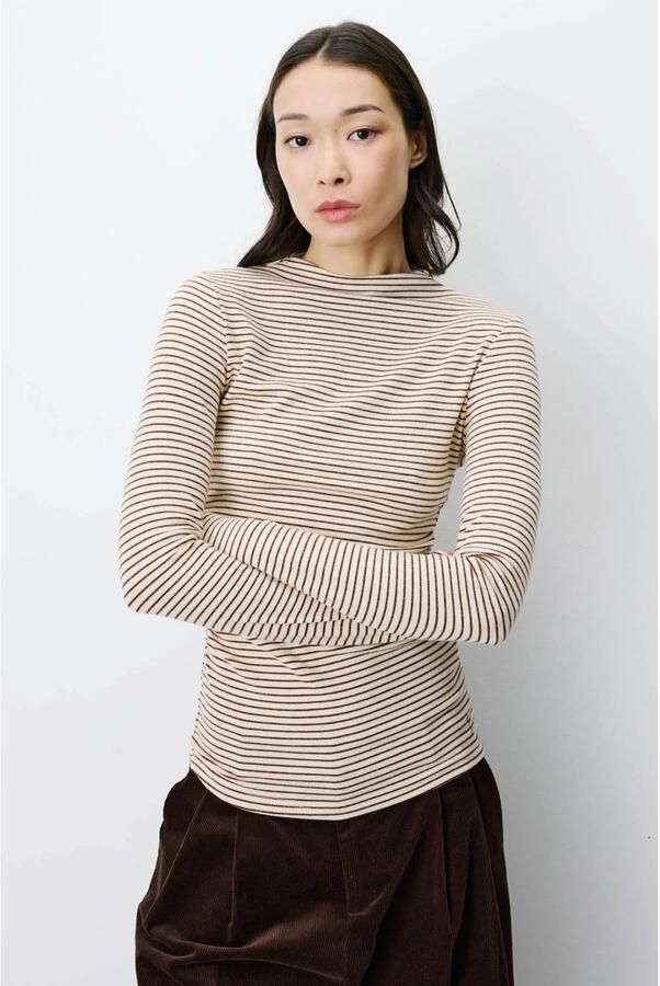GRACE & MILA Dames Tops & T-shirts T-shirt Beige